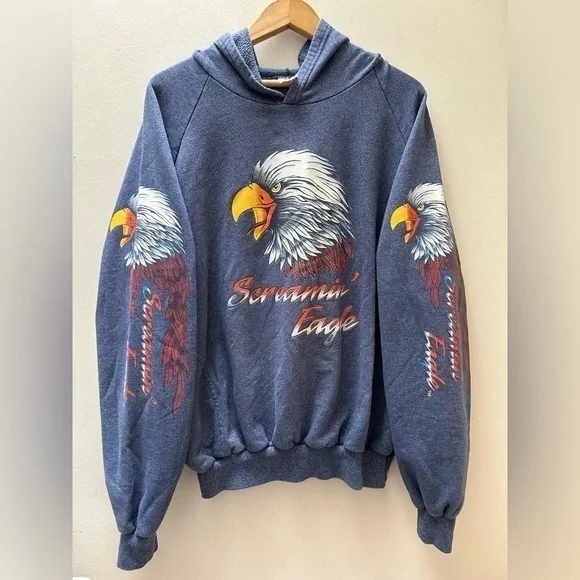 Vintage Screamin’ Eagle Rare Harley-Davidson Graphic Hoodie XL/XXL - Picture 1 of 8